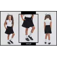 Школьная юбка 114168 черный (122, 128, 134, 140, 146)